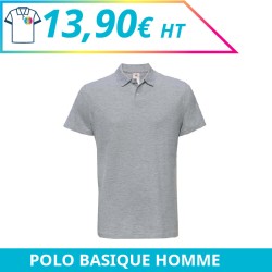 Polo basique homme - Polos à personnaliser - Imprimeur Marseille Textile