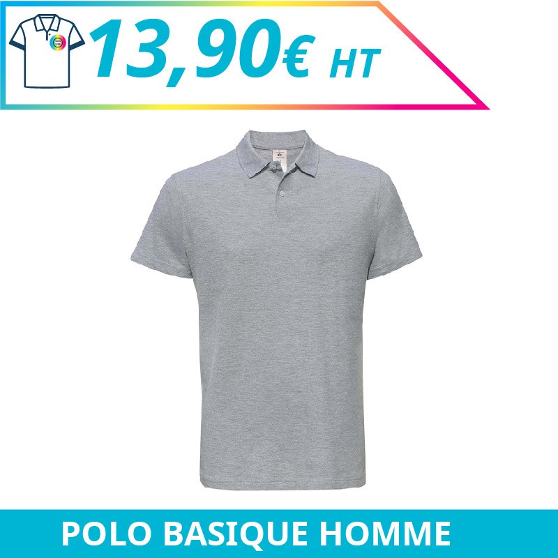 Polo basique homme - Polos à personnaliser - Imprimeur Marseille Textile Polo basique homme - Polos à personnaliser - Imprimeur Marseille Textile