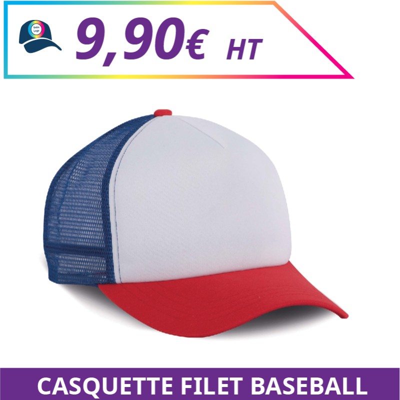 Casquette filet baseball - Accessoires à personnaliser - Imprimeur Marseille Textile Casquette filet baseball - Accessoires à personnaliser - Imprimeur Marseille Textile