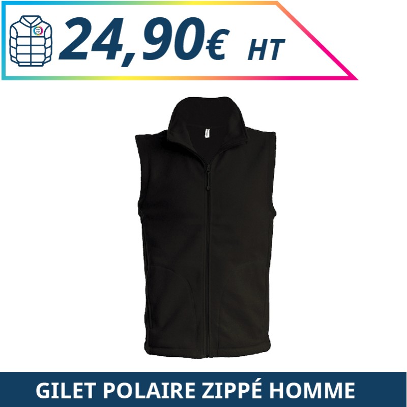Gilet polaire zippé homme - Vestes à personnaliser - Imprimeur Marseille Textile Gilet polaire zippé homme - Vestes à personnaliser - Imprimeur Marseille Textile