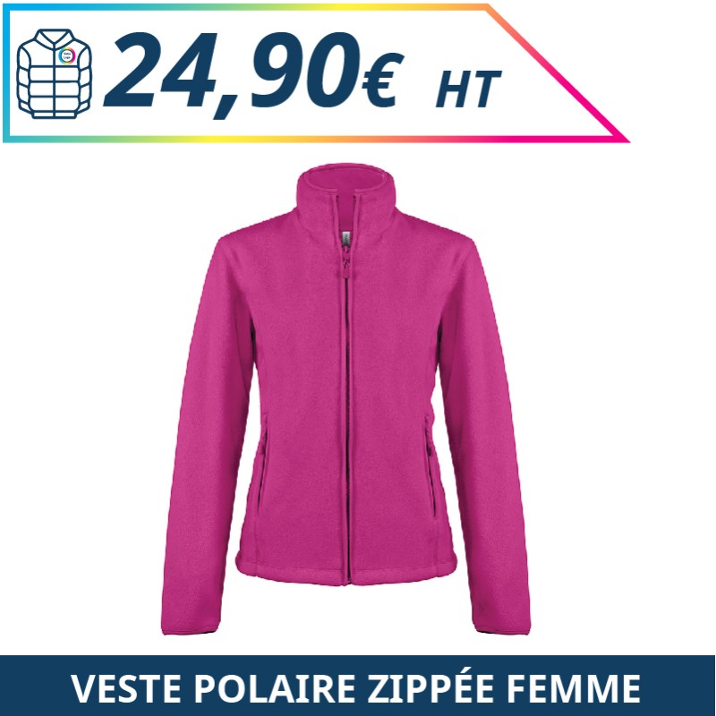 Veste polaire zippée femme - Vestes à personnaliser - Imprimeur Marseille Textile Veste polaire zippée femme - Vestes à personnaliser - Imprimeur Marseille Textile