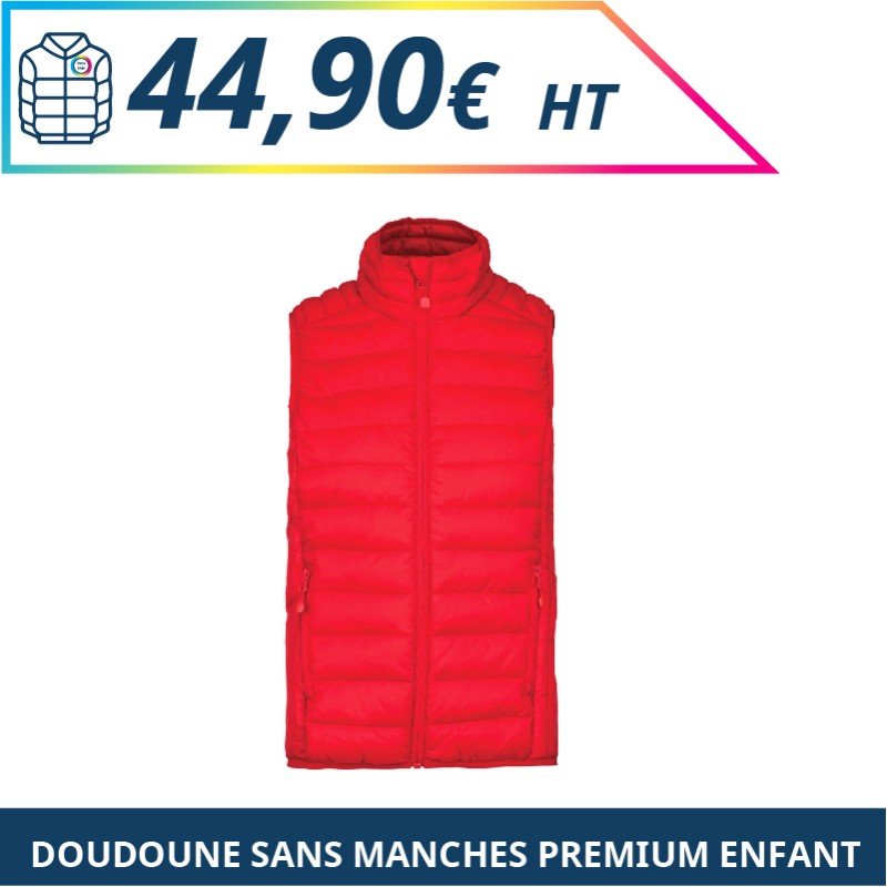 Doudoune sans manches premium enfant - Vestes à personnaliser - Imprimeur Marseille Textile Doudoune sans manches premium enfant - Vestes à personnaliser - Imprimeur Marseille Textile