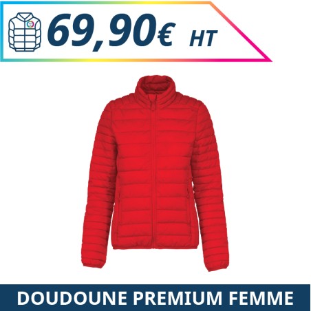 Doudoune premium femme - Vestes à personnaliser - Imprimeur Marseille Textile