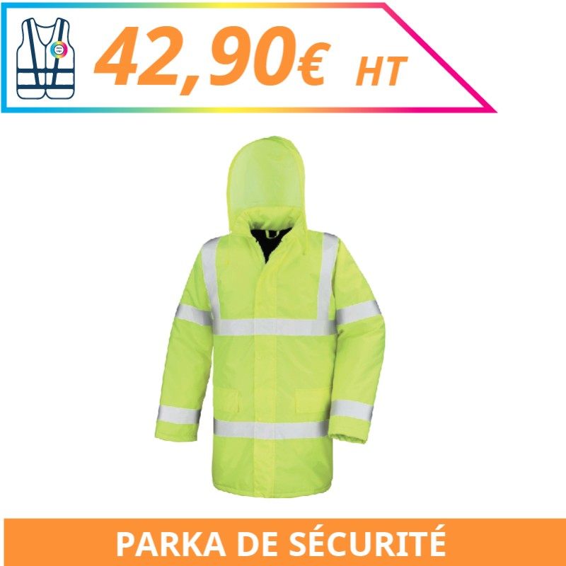 Parka de sécurité haute visibilité - Chantier à personnaliser - Imprimeur Marseille Textile Parka de sécurité haute visibilité - Chantier à personnaliser - Imprimeur Marseille Textile