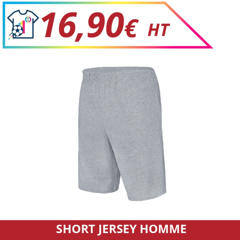 Short Jersey Homme - Sport à personnaliser - Imprimeur Marseille Textile Short Jersey Homme - Sport à personnaliser - Imprimeur Marseille Textile