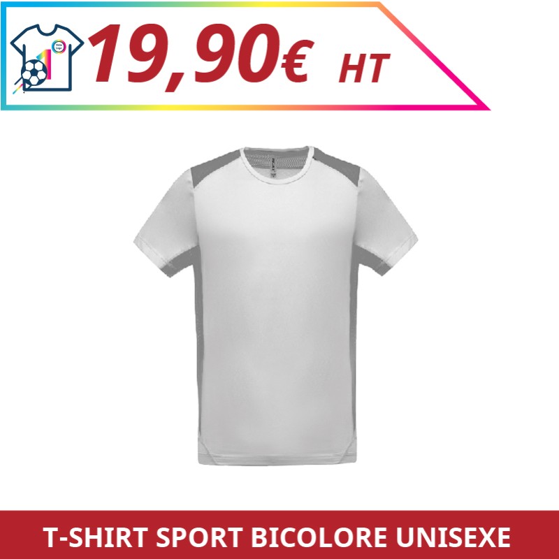 T-shirt sport bicolore unisexe - Sport à personnaliser - Imprimeur Marseille Textile T-shirt sport bicolore unisexe - Sport à personnaliser - Imprimeur Marseille Textile