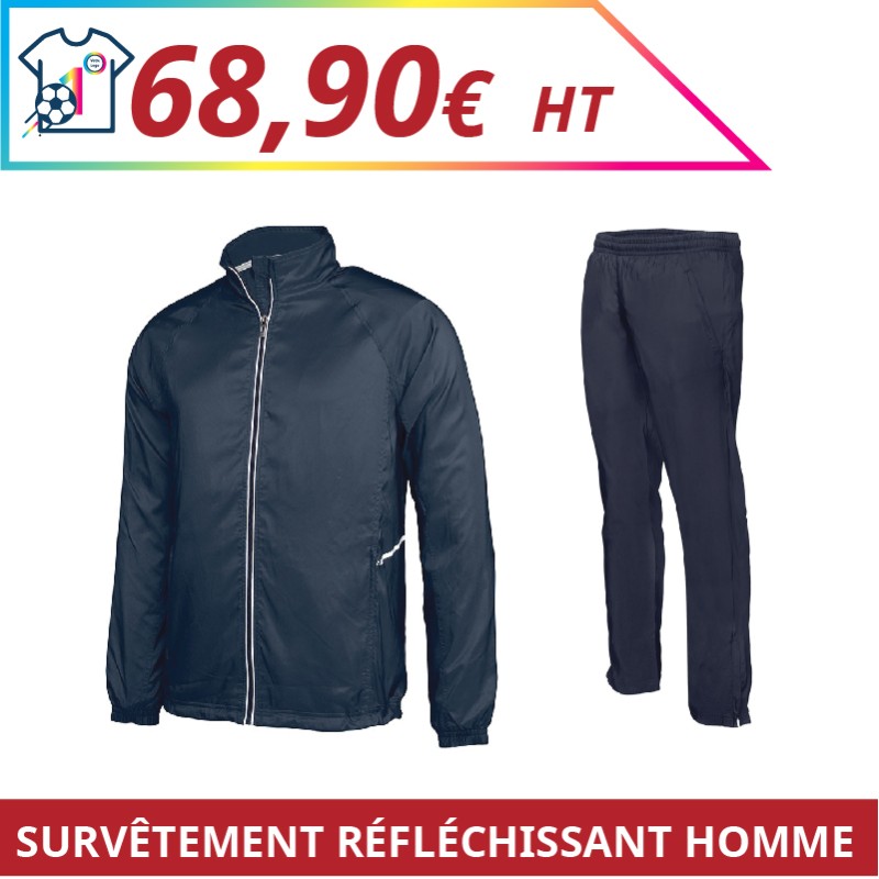Survêtement réfléchissant homme - Sport à personnaliser - Imprimeur Marseille Textile Survêtement réfléchissant homme - Sport à personnaliser - Imprimeur Marseille Textile