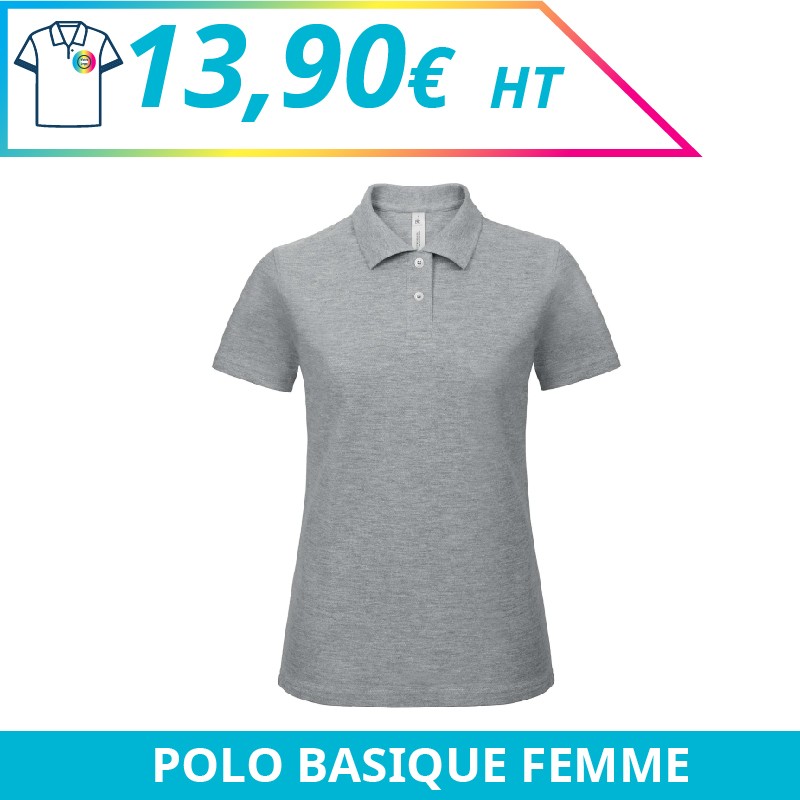 Polo basique femme - Polos à personnaliser - Imprimeur Marseille Textile Polo basique femme - Polos à personnaliser - Imprimeur Marseille Textile