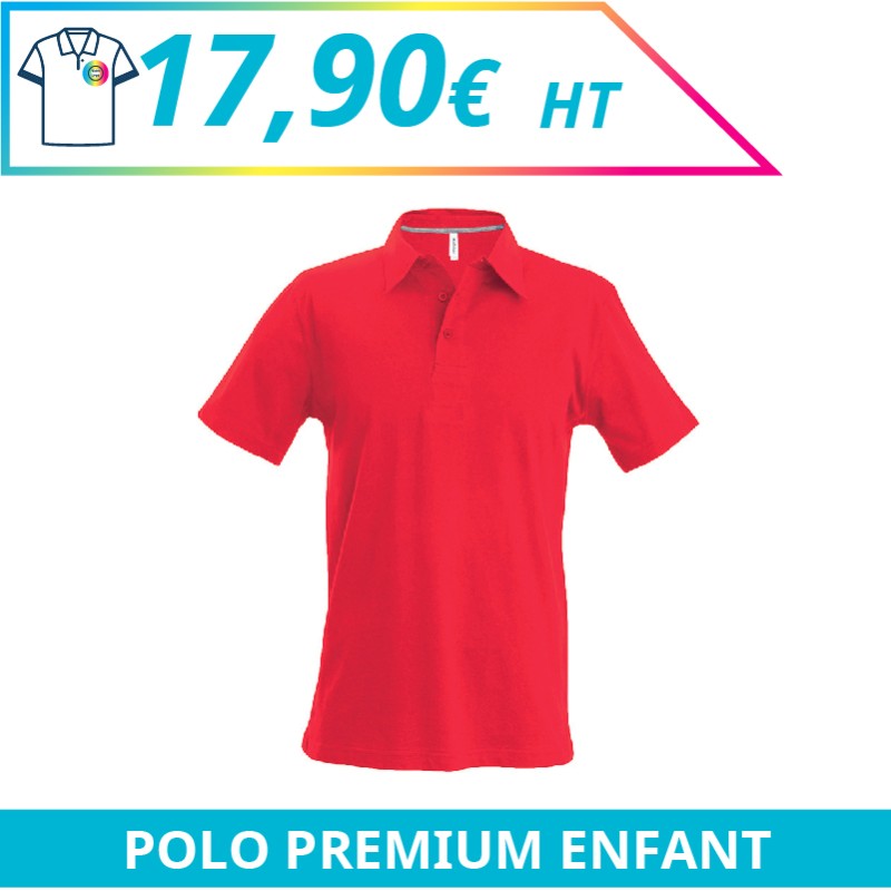Polo premium enfant - Polos à personnaliser - Imprimeur Marseille Textile Polo premium enfant - Polos à personnaliser - Imprimeur Marseille Textile