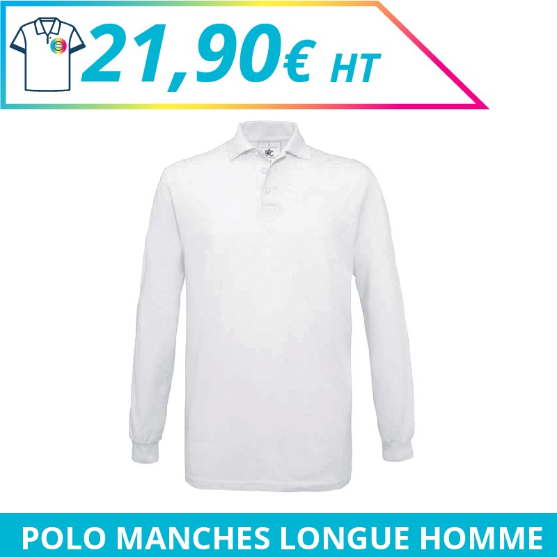 Polo manche longue homme - Polos à personnaliser - Imprimeur Marseille Textile Polo manche longue homme - Polos à personnaliser - Imprimeur Marseille Textile