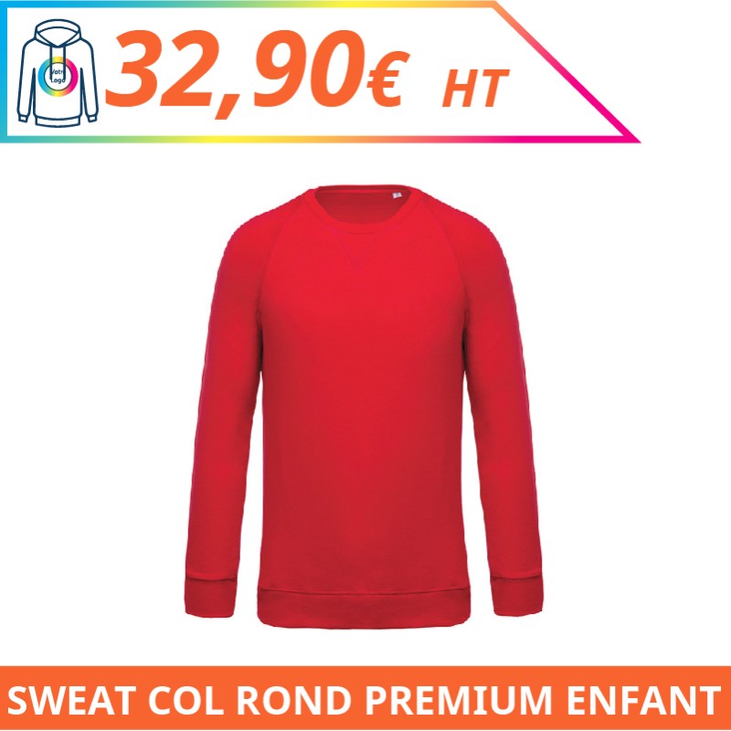 Sweat col rond premium enfant - Sweat-shirts à personnaliser - Imprimeur Marseille Textile Sweat col rond premium enfant - Sweat-shirts à personnaliser - Imprimeur Marseille Textile