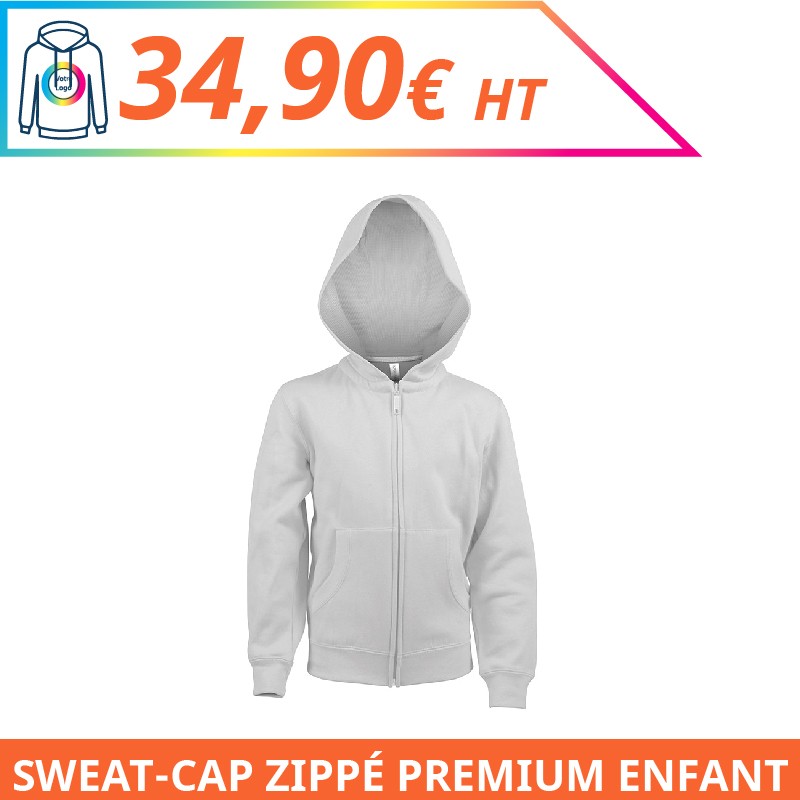 Sweat capuche zippé premium enfant - Sweat-shirts à personnaliser - Imprimeur Marseille Textile Sweat capuche zippé premium enfant - Sweat-shirts à personnaliser - Imprimeur Marseille Textile