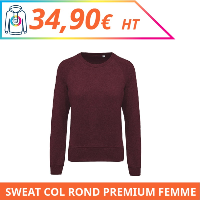 Sweat col rond premium femme - Sweat-shirts à personnaliser - Imprimeur Marseille Textile Sweat col rond premium femme - Sweat-shirts à personnaliser - Imprimeur Marseille Textile