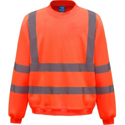 Sweat-shirt haute visibilité col rond - Chantier à personnaliser - Imprimeur Marseille Textile