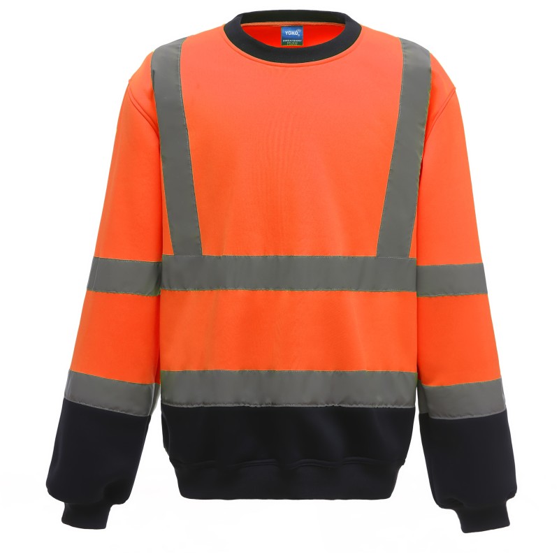 Sweat-shirt haute visibilité col rond - Chantier à personnaliser - Imprimeur Marseille Textile Sweat-shirt haute visibilité col rond - Chantier à personnaliser - Imprimeur Marseille Textile