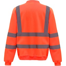 Sweat-shirt haute visibilité col rond - Chantier à personnaliser - Imprimeur Marseille Textile