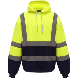 Sweat-shirt capuche haute visibilité - Chantier à personnaliser - Imprimeur Marseille Textile