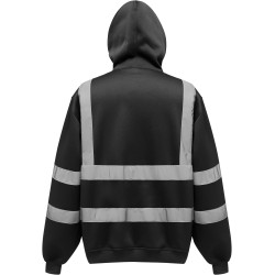 Sweat-shirt capuche haute visibilité - Chantier à personnaliser - Imprimeur Marseille Textile