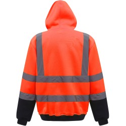 Sweat-shirt capuche haute visibilité - Chantier à personnaliser - Imprimeur Marseille Textile