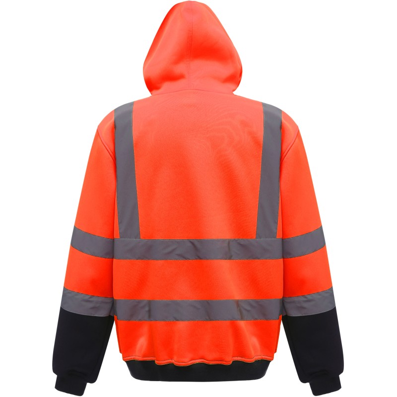 Sweat-shirt capuche haute visibilité - Chantier à personnaliser - Imprimeur Marseille Textile Sweat-shirt capuche haute visibilité - Chantier à personnaliser - Imprimeur Marseille Textile