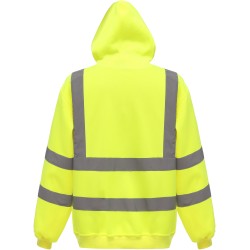 Sweat-shirt capuche haute visibilité - Chantier à personnaliser - Imprimeur Marseille Textile