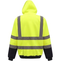 Sweat-shirt capuche haute visibilité - Chantier à personnaliser - Imprimeur Marseille Textile