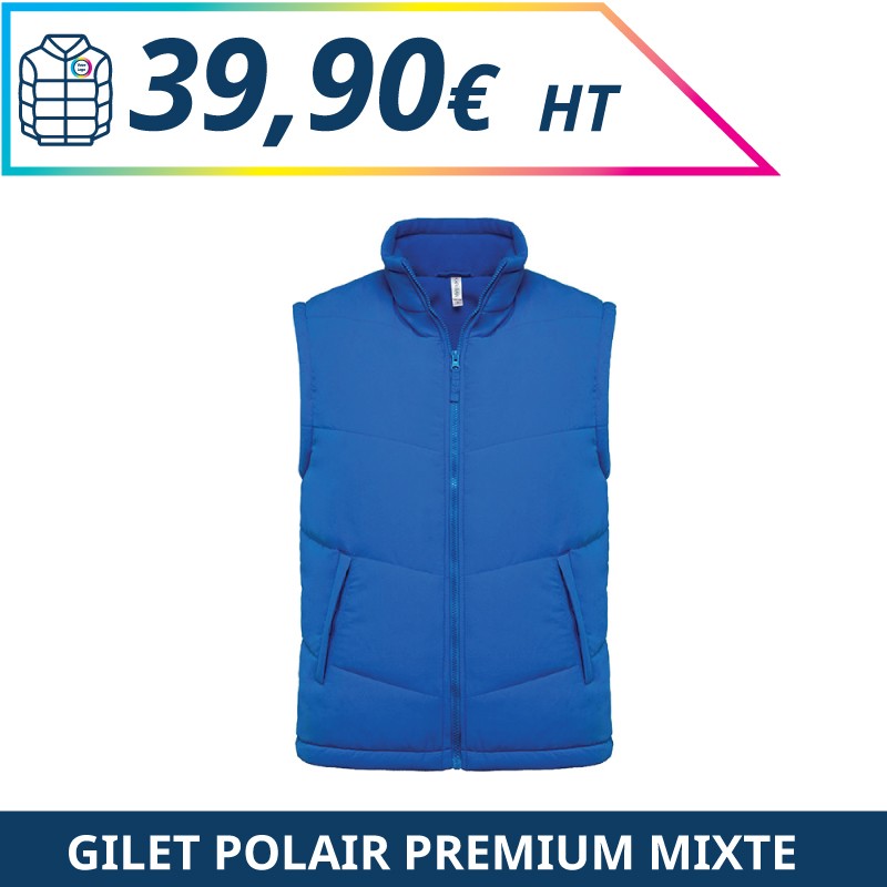 Gilet polaire premium mixte - Vestes à personnaliser - Imprimeur Marseille Textile Gilet polaire premium mixte - Vestes à personnaliser - Imprimeur Marseille Textile