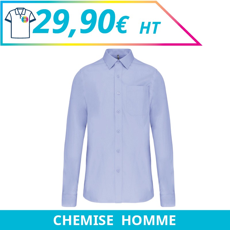 Chemise manches longues homme - Chemises à personnaliser - Imprimeur Marseille Textile Chemise manches longues homme - Chemises à personnaliser - Imprimeur Marseille Textile