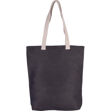 Sac shopping en juco Noir - Imprimeur Marseille à personnaliser - Imprimeur Marseille Textile