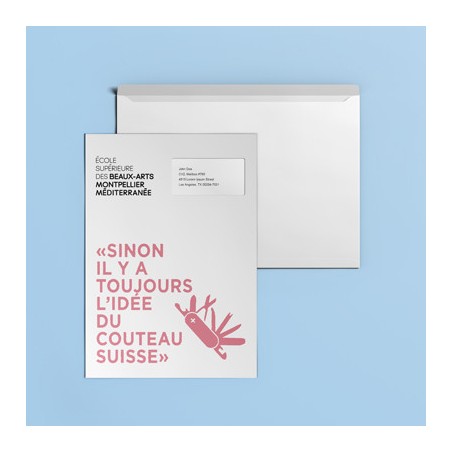 Enveloppe C4 22,9 x 32,4 cm ( Ouverture grand côté ) - Enveloppe à personnaliser - Imprimeur Marseille Textile