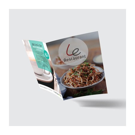 Menu de restaurant Paysage ( format fermé A6 10,5 x 14,8 cm) - Menu de restaurant Paysage à personnaliser - Imprimeur Marseil...