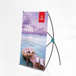 Présentoir de table ( sans enrouleur ) - Présentoir de table à personnaliser - Imprimeur Marseille Textile