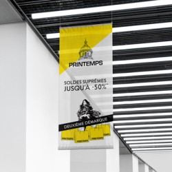 Visuel suspendu Tissu - Visuel suspendu à personnaliser - Imprimeur Marseille Textile