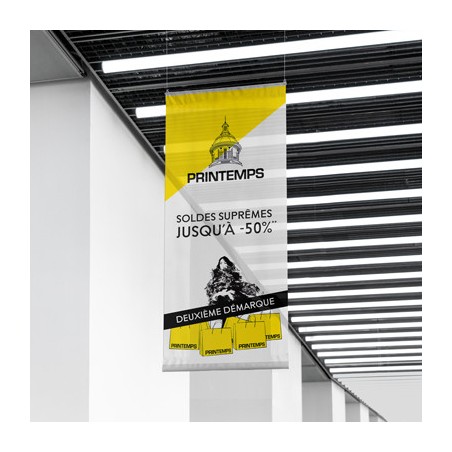 Visuel suspendu Tissu - Visuel suspendu à personnaliser - Imprimeur Marseille Textile
