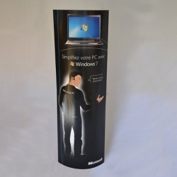 Totem carton - Totem carton à personnaliser - Imprimeur Marseille Textile